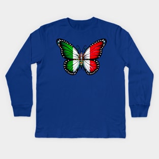 Mexican Independence Day Butterfly Mexico Women Girls Kids Kids Long Sleeve T-Shirt